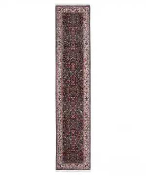 Chinese Wool Lavar Kerman Black - 2' 6'' x 12'