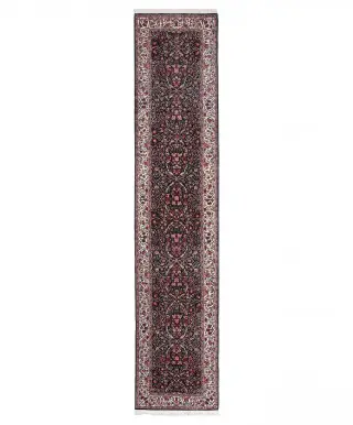 Chinese Wool Lavar Kerman Black - 2' 6'' x 12'