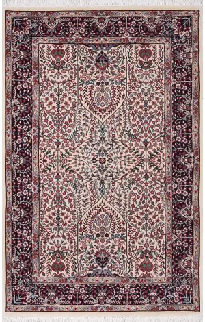 Chinese Wool Lavar Kerman Ivory - 3' 9'' x 5' 9''