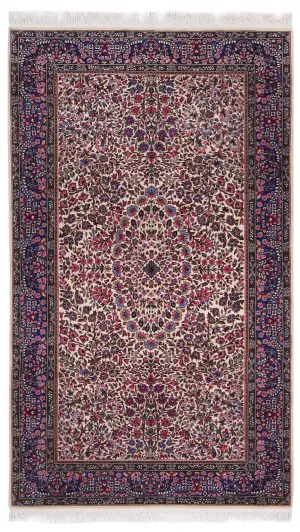 Chinese Wool Lavar Kerman Blue - 4' 7'' x 7' 9''