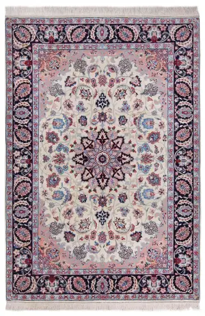 Chinese Wool Tabriz Navy - 6' 2'' x 9'