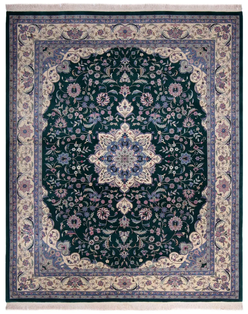 Chinese Wool Tabriz Beige  -  8'  x  10' 
