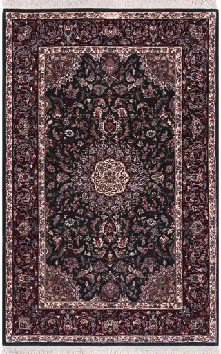 Chinese Wool Tabriz Deep Forest Green - 3' 9'' x 5' 9''