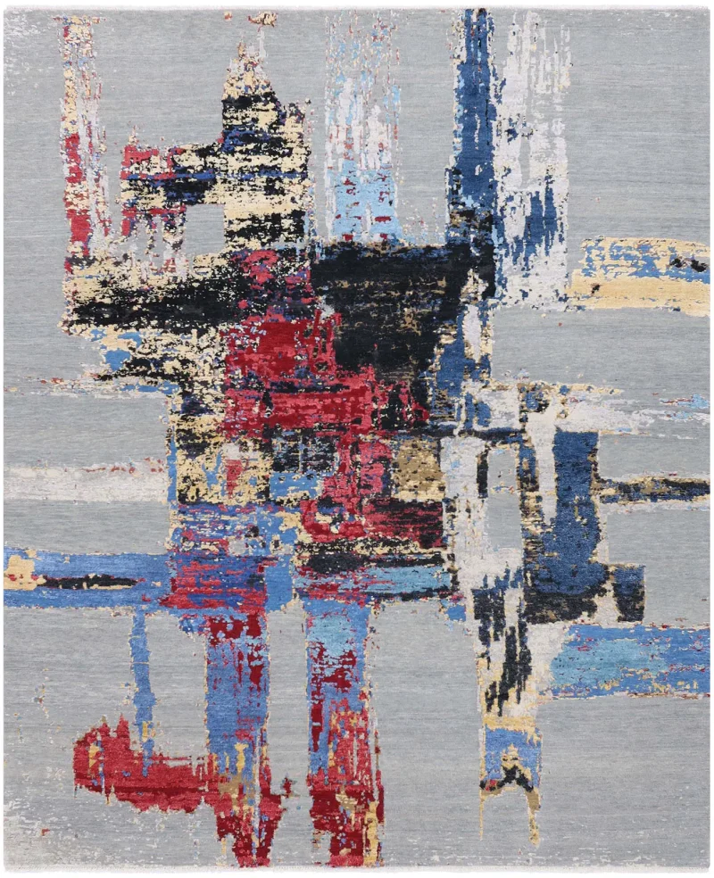 Conceptual CNCPL-02 Cool Gray/Light Blue/Red  -  8'  x  10' 