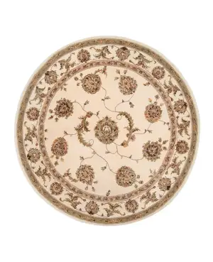 Cyrus Rounds Tabriz Ivory - 6' x 6'