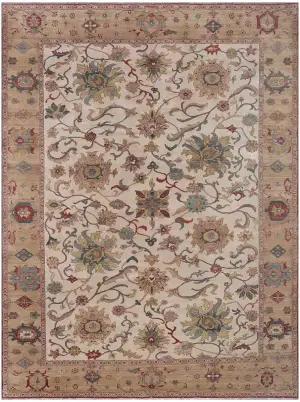 Egyptian Wool Sultanabad Ivory/Tan - 10' x 14'