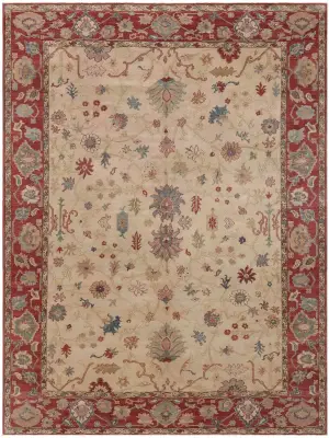 Egyptian Wool Sultanabad Ivory/Red - 9' 1'' x 12' 3''