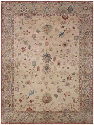 Egyptian Wool Sultanabad Ivory/Tobacco - 8' 11'' x 12' 1''