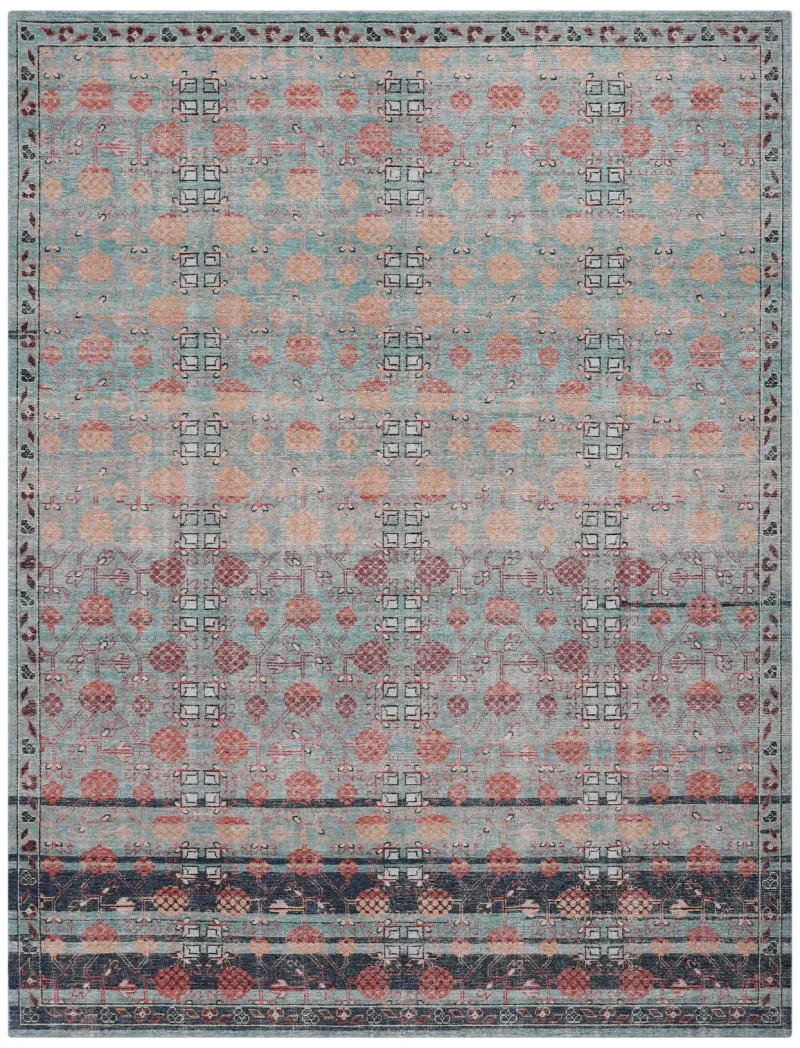 Garden GRD-01 Teal  -  9' 1'' x  12' 