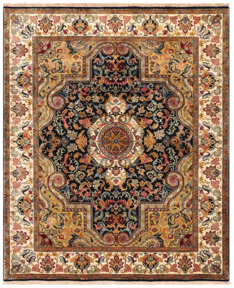 Golden Age Jewel Black/Ivory  -  8'  x  10' 