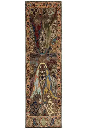 Henkel HKL-01 Brown/Multi - 3' 1'' x 11'