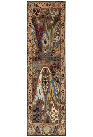Henkel HKL-01 Brown/Multi - 3' 1'' x 11'
