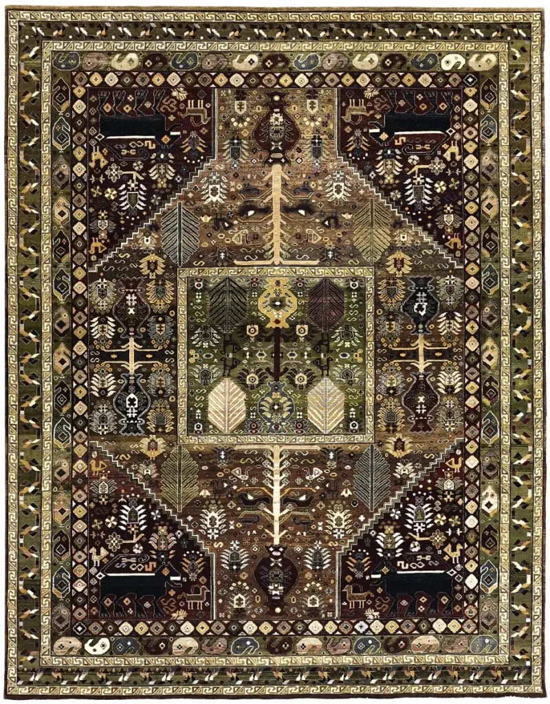 Henkel HKL-07 Dark Brown/Multi  -  9' 2'' x  11' 11''