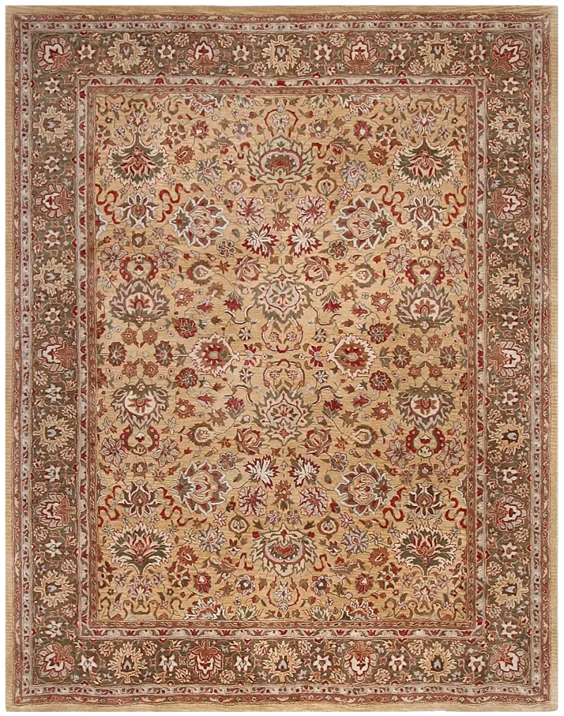 Indian Hand Tufted Isfahan Beige  -  7' 6'' x  9' 6''