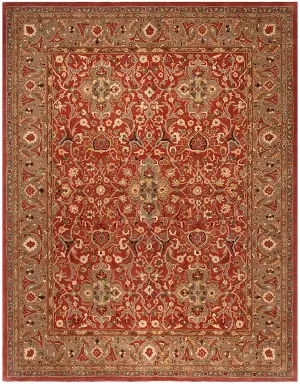 Indian Hand Tufted Malayer Rust - 8' x 10'