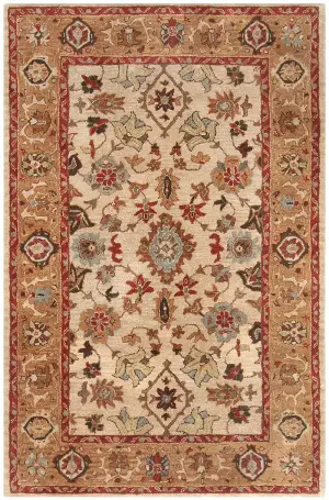 Indian Hand Tufted Mehraban Taupe - 3' 6'' x 5' 6''