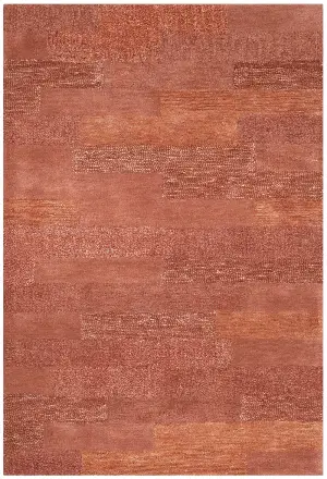 Indian Hand Tufted Modern Rust - 4' x 6'