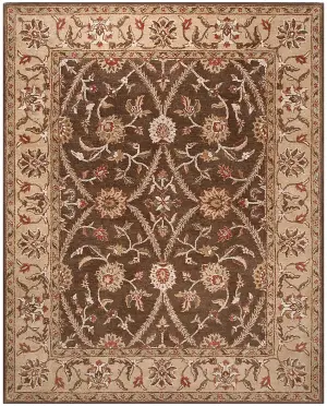Indian Hand Tufted Sultanabad Brown - 8' x 10'
