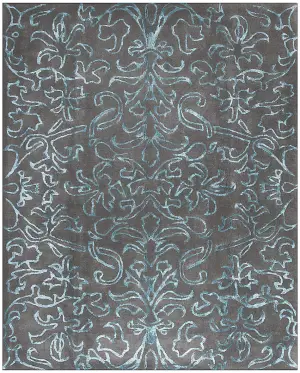 Indian Hand Tufted Transitional Blue - 8' x 10'