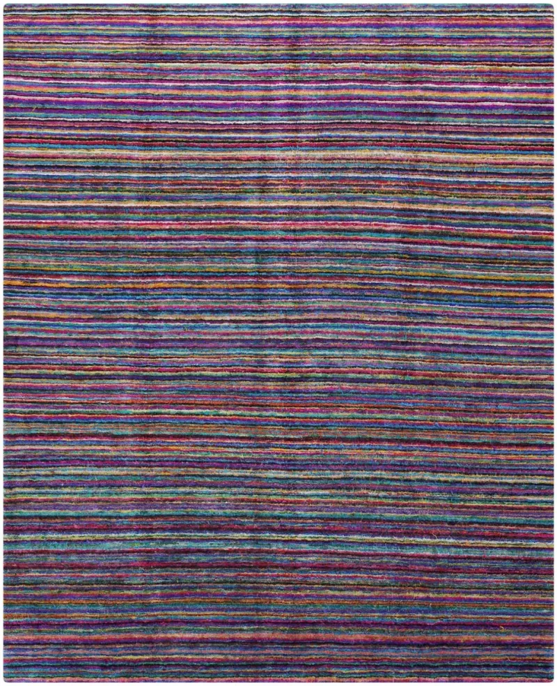 Indian Sari Silk Transitional Multi  -  7' 11'' x  9' 11''