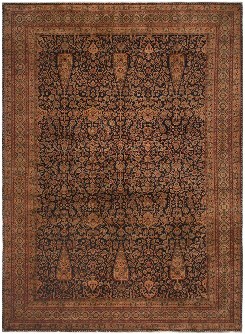 Indian Wool Agra Black Gold  -  10' 1'' x  13' 11''