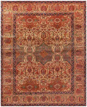 Indian Wool Agra Ivory Gold - 10' 2'' x 13' 11''