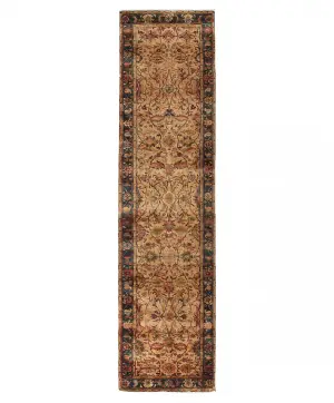 Indian Wool Agra Gold/Green - 2' 7'' x 10' 1''