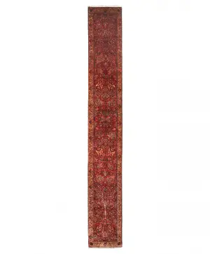 Indian Wool Agra Red - 2' 7'' x 18' 2''