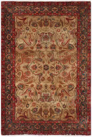 Indian Wool Agra Gold - 3' 3'' x 4' 9''