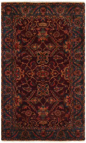 Indian Wool Agra Red - 3' 2'' x 5' 2''