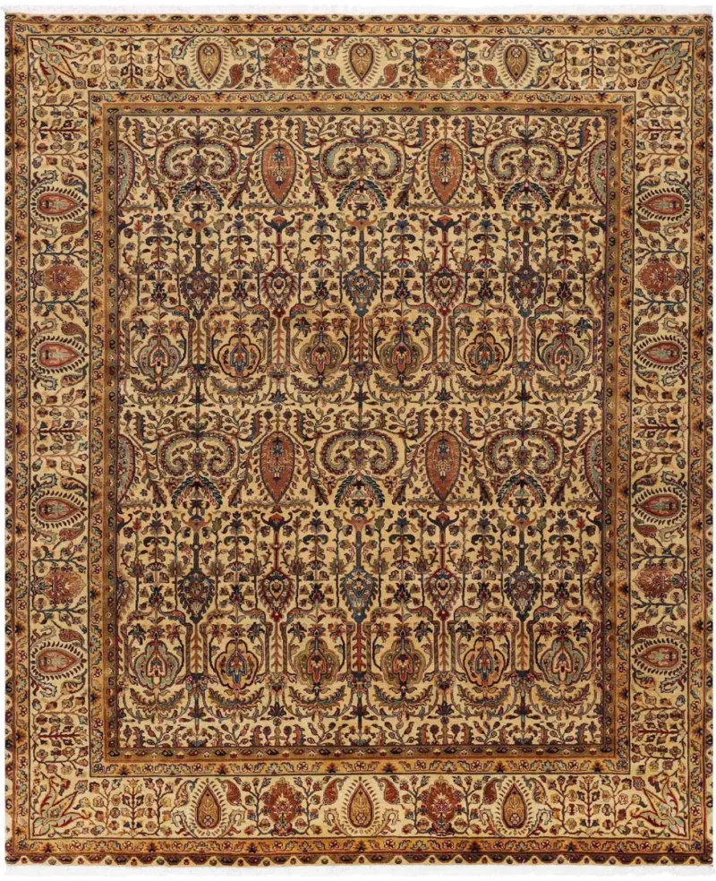 Indian Wool Agra Gold  -  7' 11'' x  10' 3''