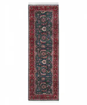 Indian Wool Akbar Green - 2' 7'' x 8' 1''