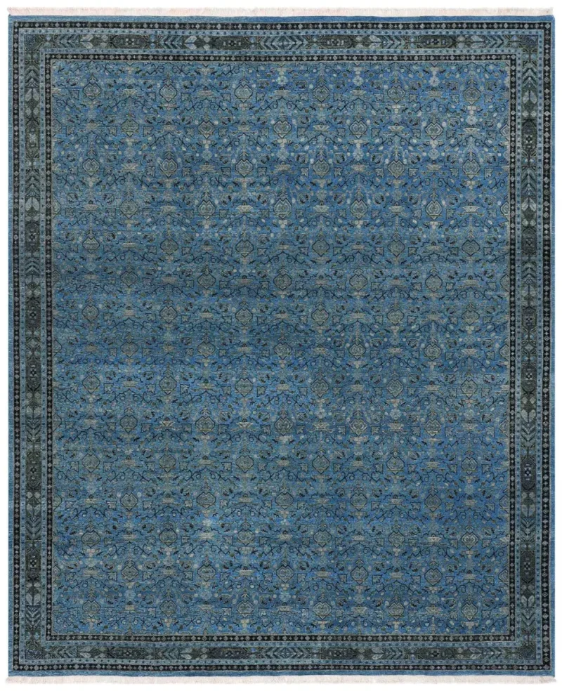 Indian Wool Amritsar Light Blue  -  7' 10'' x  9' 11''