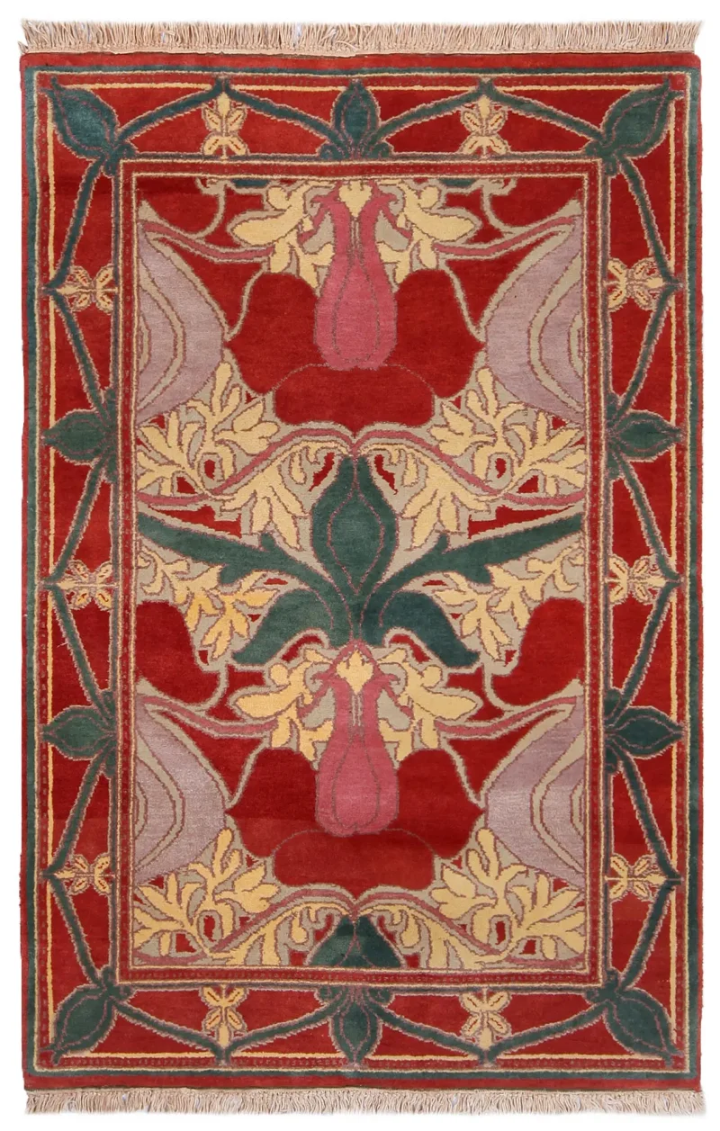 Indian Wool Arts and Crafts Rust  -  4' 2'' x  6' 2''