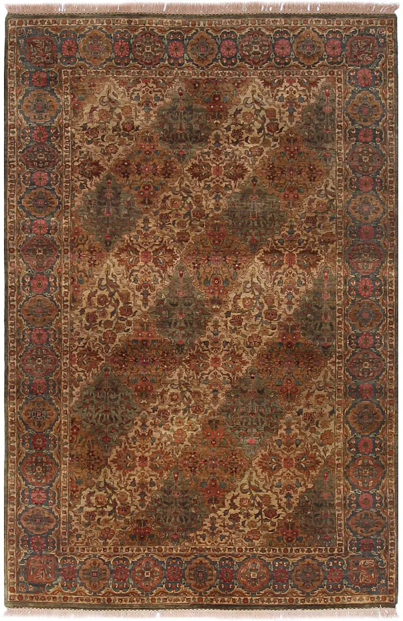Indian Wool Bakhtiari Multi  -  6' 1'' x  9' 2''
