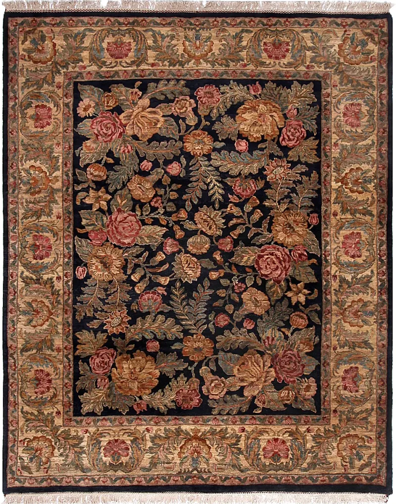 Indian Wool Bessarabian Rose  -  8'  x  10' 