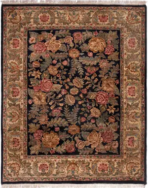 Indian Wool Bessarabian Rose - 8' x 10'