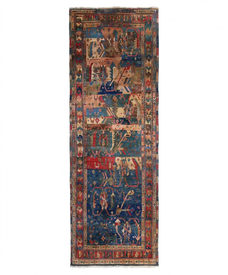 Indian Wool Bidjar Multi  -  4'  x  11' 9''