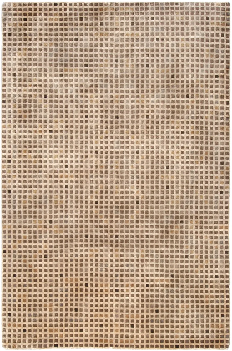 Indian Wool Contemporary Beige/Multi  -  5' 9'' x  8' 9''