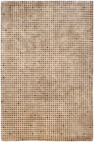 Indian Wool Contemporary Beige/Multi - 5' 9'' x 8' 9''