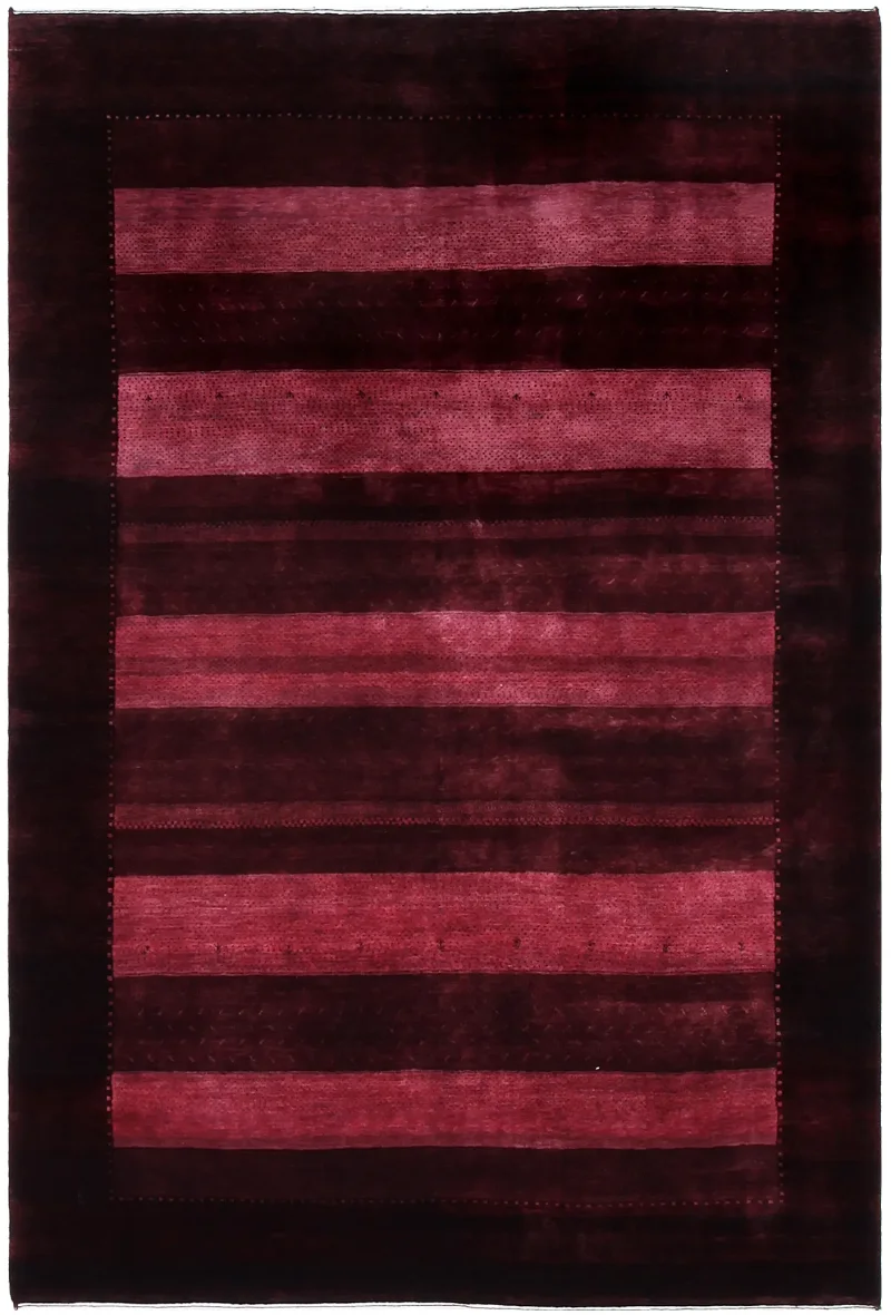 Indian Wool Gabbeh Aubergine  -  6' 2'' x  9' 2''