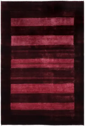Indian Wool Gabbeh Aubergine - 6' 2'' x 9' 2''