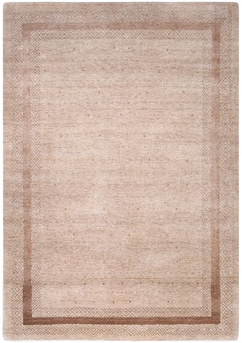 Indian Wool Gabbeh Beige  -  6' 2'' x  8' 1''