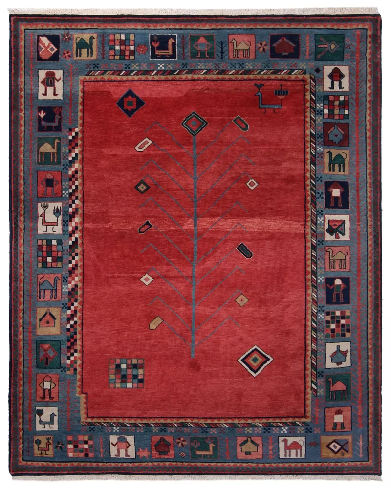 Indian Wool Gabbeh Teal  -  8' 3'' x  10' 1''