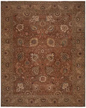 Indian Wool Hadji Jalili Tabriz Brown - 11' 10'' x 14' 10''