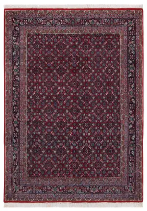 Indian Wool Herati Navy - 5' 6'' x 7' 8''