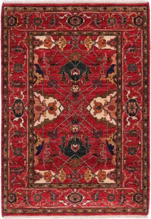 Indian Wool Heriz Red - 4' 3'' x 6' 1''
