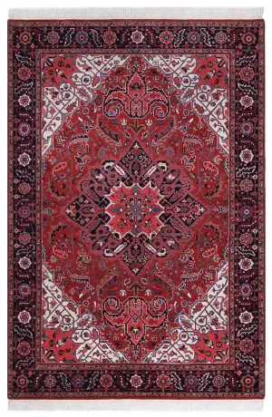 Indian Wool Heriz Navy - 6' 3'' x 9' 1''