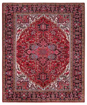 Indian Wool Heriz Navy - 8' x 10'