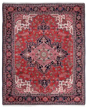 Indian Wool Heriz Navy - 8' x 10'